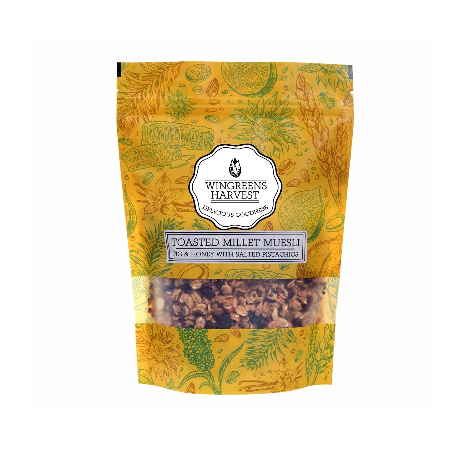 Wingreens Harvest Fig & Honey With Salted Pista 300Gm