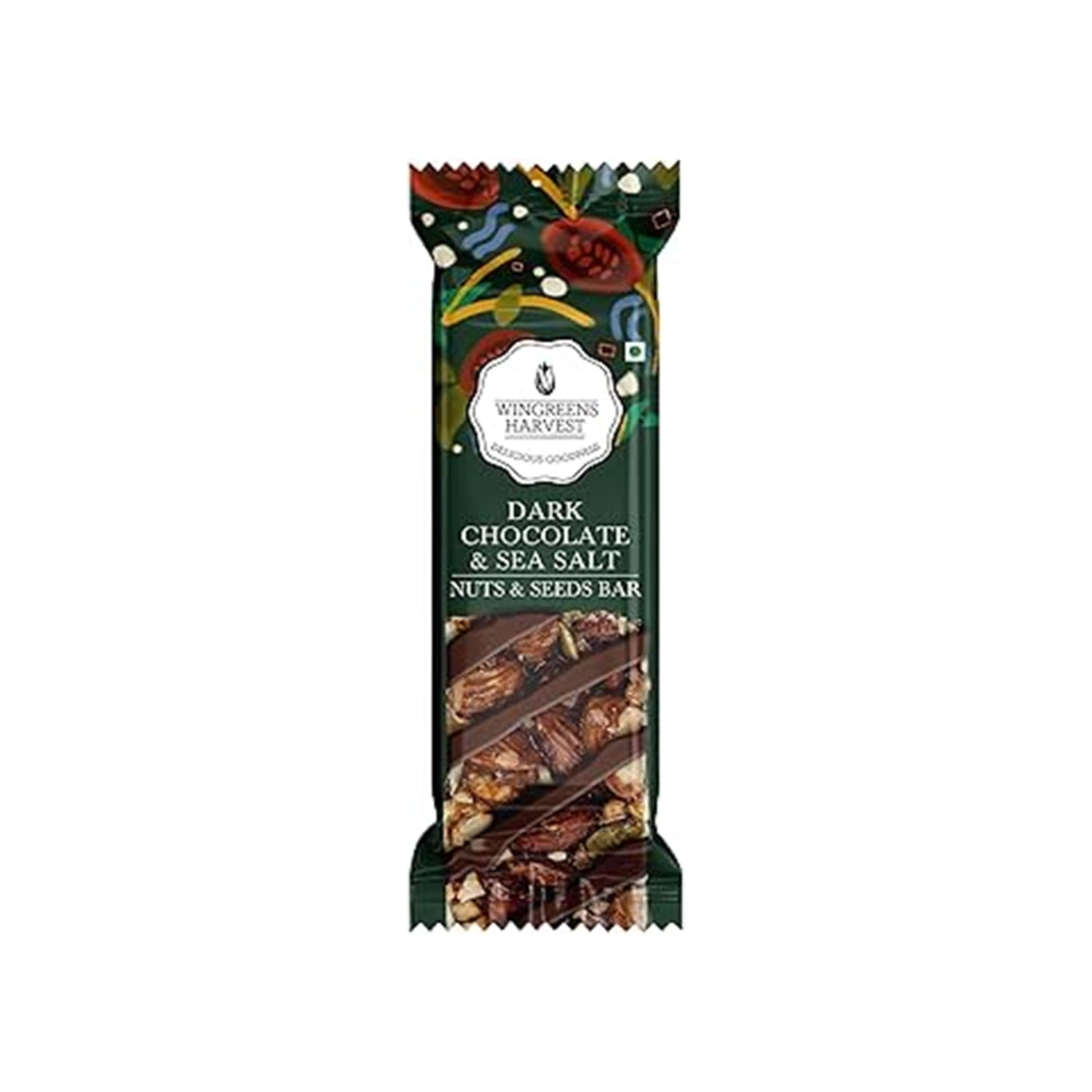 Wingreens Harvest Nuts & Seeds Bar Dark Choco & Sea Salt 30Gm