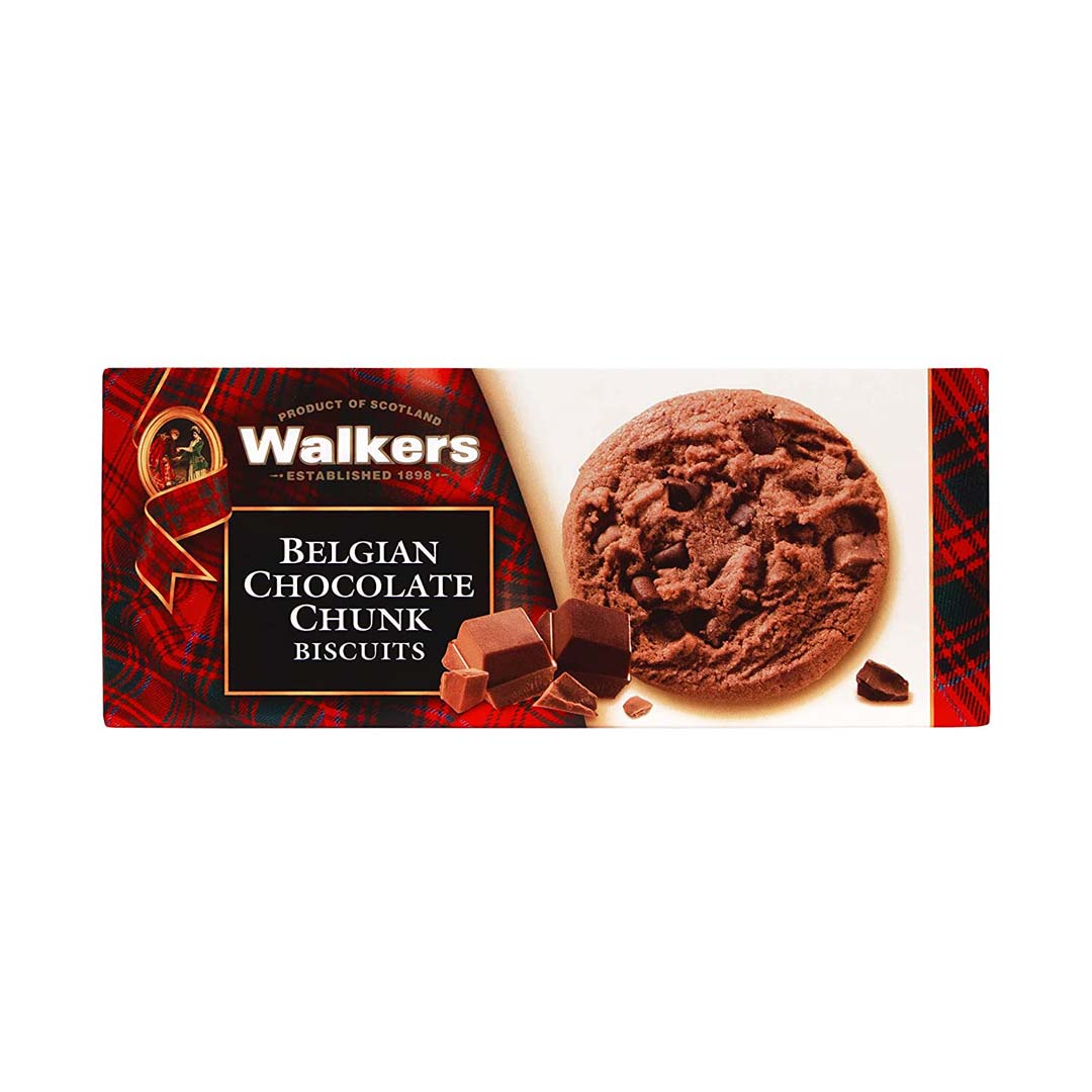 Walkers Belgian Chocolate Chunk Biscuits 150Gm