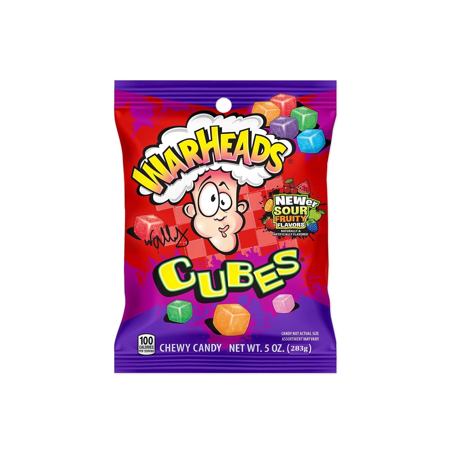 Warheads Never Sour Fruity Flv Cubes 283Gm