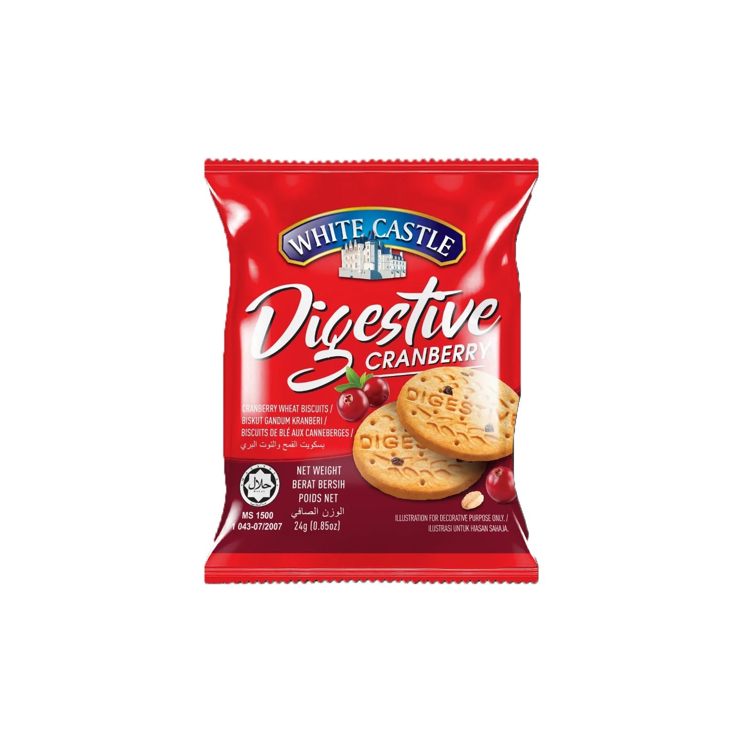 White Castle Digestive Cranberry Biscutis 144Gm
