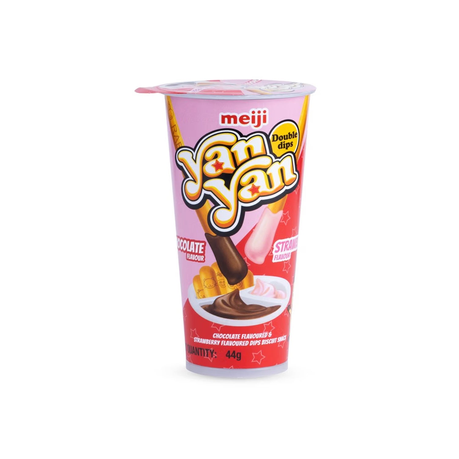 Yan Yan Chocolate Strawberry Dip Biscuit 44Gm