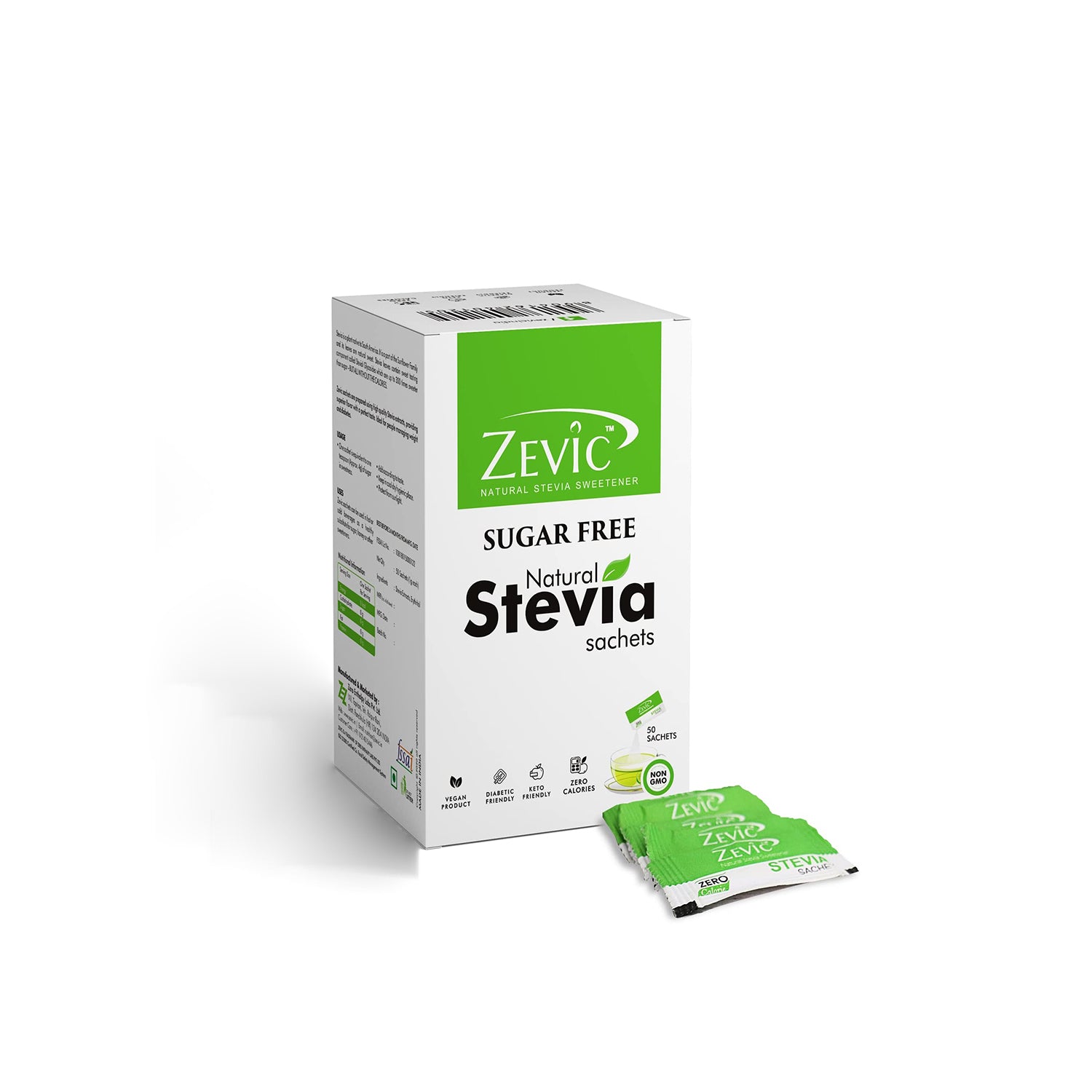 Zevic Sugar Free Stevia 50 Sachets